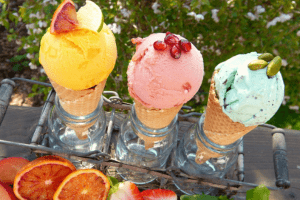 Strawberry protein ice cream