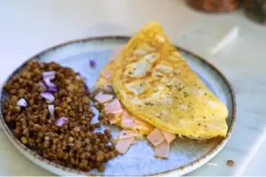 Global low-carb fusion dinner plate